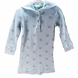 Kate Quinn Baby Toddler Blue Sun Waffle Knit‎ Top Shawl Collar 2T